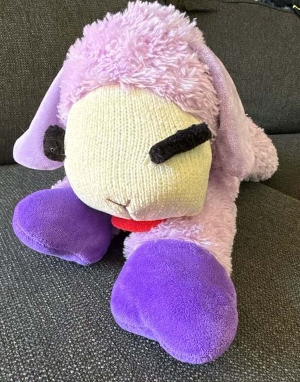 Multipet Lamb Chop Purple Plush Dog Toy 10.5-in